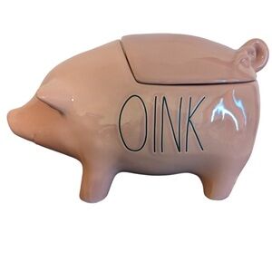 Rae Dunn Pink Oink Pig Jar